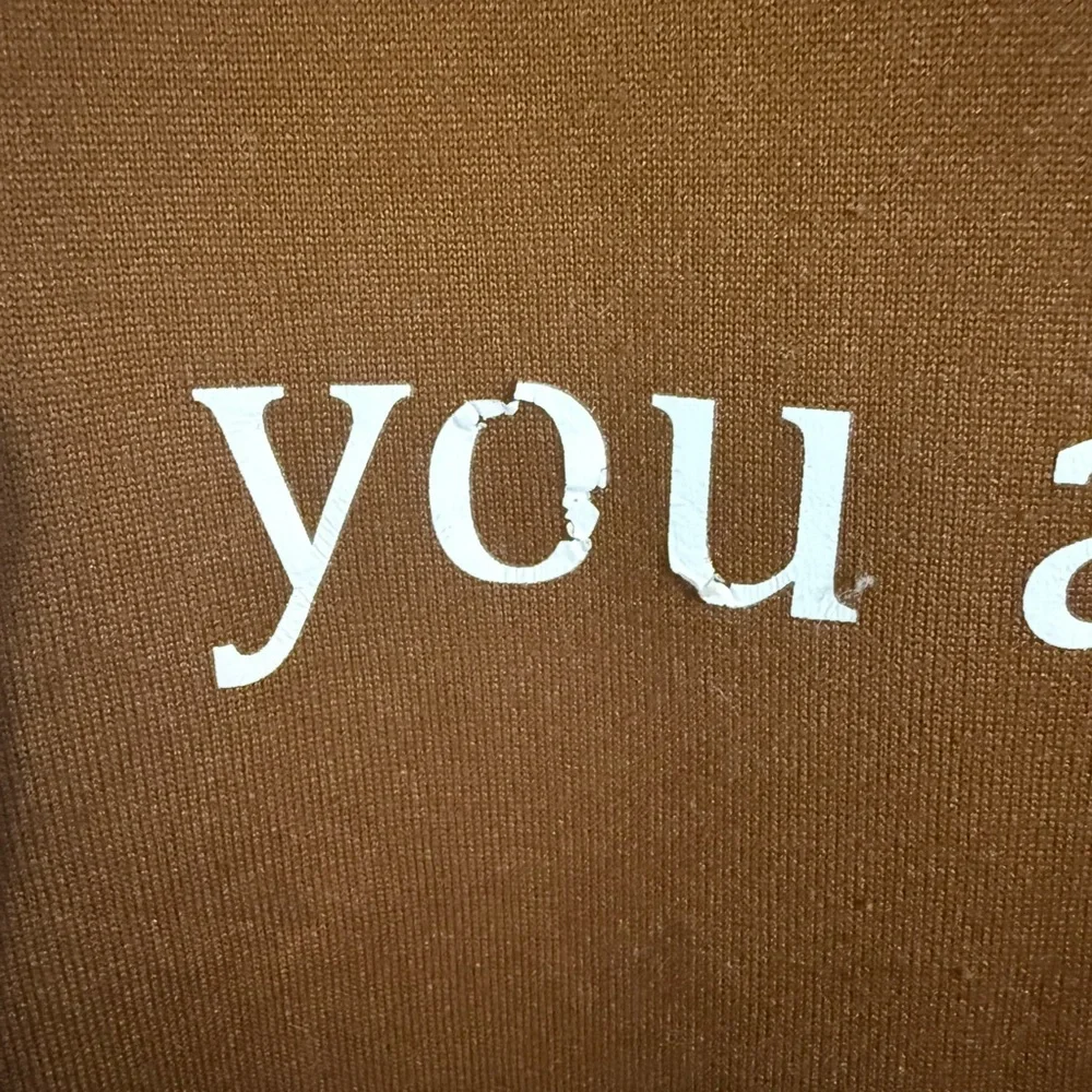 Brown Hoodie with Inspirational Text - Picture 3 of 3